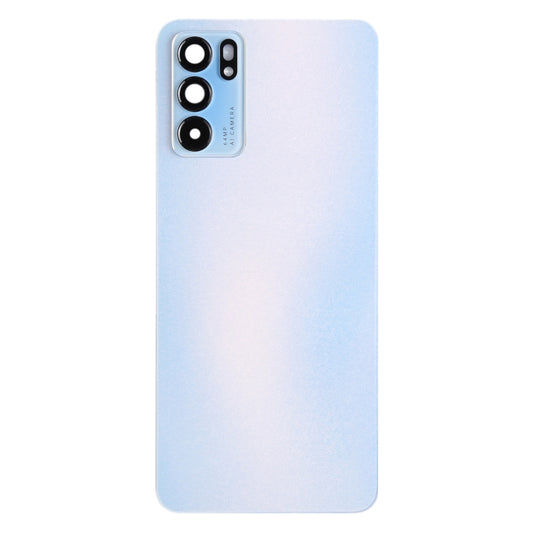 For OPPO Reno6 5G PEQM00, CPH2251 Original Battery Back Cover (Blue) - Back Cover by buy2fix | Online Shopping UK | buy2fix