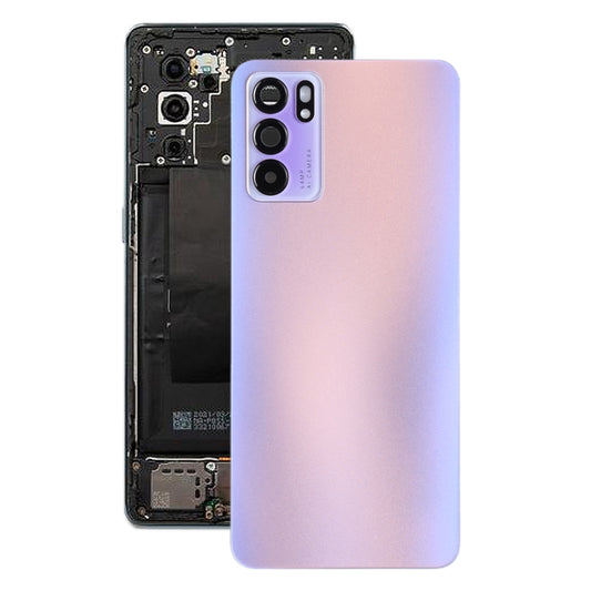 For OPPO Reno6 5G PEQM00, CPH2251 Original Battery Back Cover (Purple) - Back Cover by buy2fix | Online Shopping UK | buy2fix