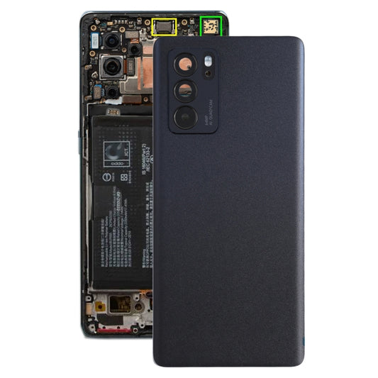 For OPPO Reno6 Pro 5G PEPM00, CPH2249 Original Battery Back Cover (Black) - Back Cover by buy2fix | Online Shopping UK | buy2fix