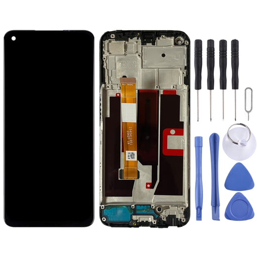 For OnePlus Nord N200 5G DE2118 Digitizer Full Assembly with Frame OEM LCD Screen (Black) - LCD Screen by buy2fix | Online Shopping UK | buy2fix