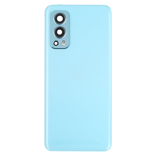 For OnePlus Nord 2 Battery Back Cover with Camera Lens Cover (Blue) - Back Cover by buy2fix | Online Shopping UK | buy2fix