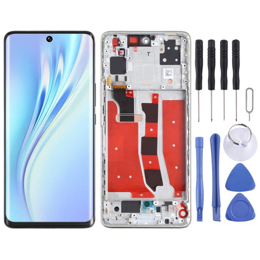 Original OLED LCD Screen for Honor V40 Lite Digitizer Full Assembly with Frame(Silver) - LCD Screen by buy2fix | Online Shopping UK | buy2fix
