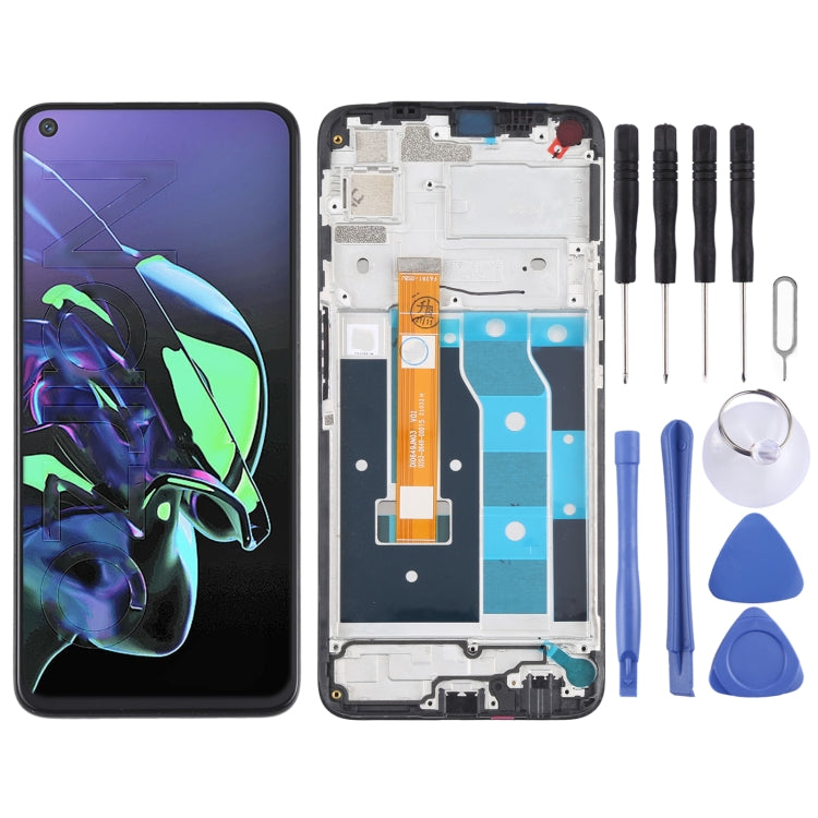 LCD Screen and Digitizer Full Assembly with Frame for OPPO Realme Narzo by buy2fix