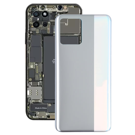For OPPO Realme 8 4G RMX3085 Battery Back Cover (Silver) - Back Cover by buy2fix | Online Shopping UK | buy2fix