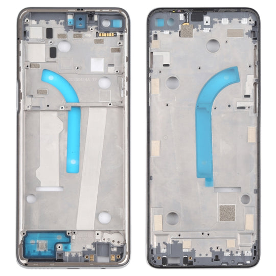 Original Frontgehäuse LCD Rahmen Blende für Motorola Moto G100 XT2125 XT2125-4 (Silber)
