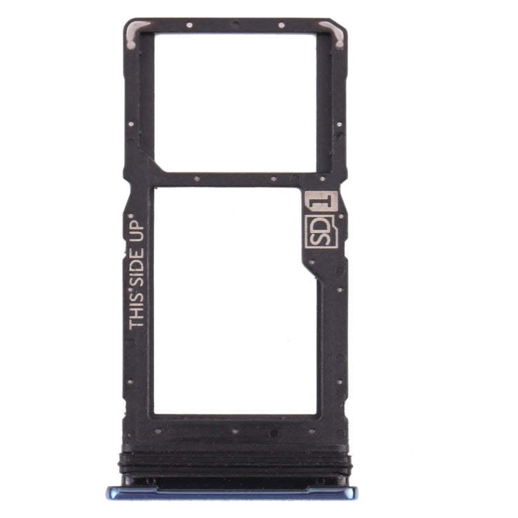 SIM Card Tray + Micro SD Card Tray for Motorola Moto G100 (Blue) - Card Socket by buy2fix | Online Shopping UK | buy2fix