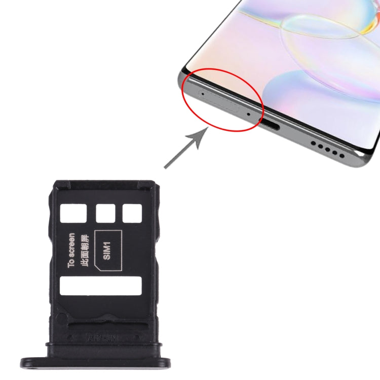 SIM Card Tray + SIM Card Tray for Honor 50 (Black) by buy2fix