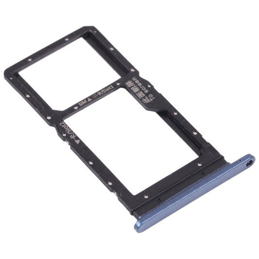 SIM Card Tray + SIM Card Tray / Micro SD Card Tray for Honor play 5T (Blue) - Card Tray by buy2fix | Online Shopping UK | buy2fix