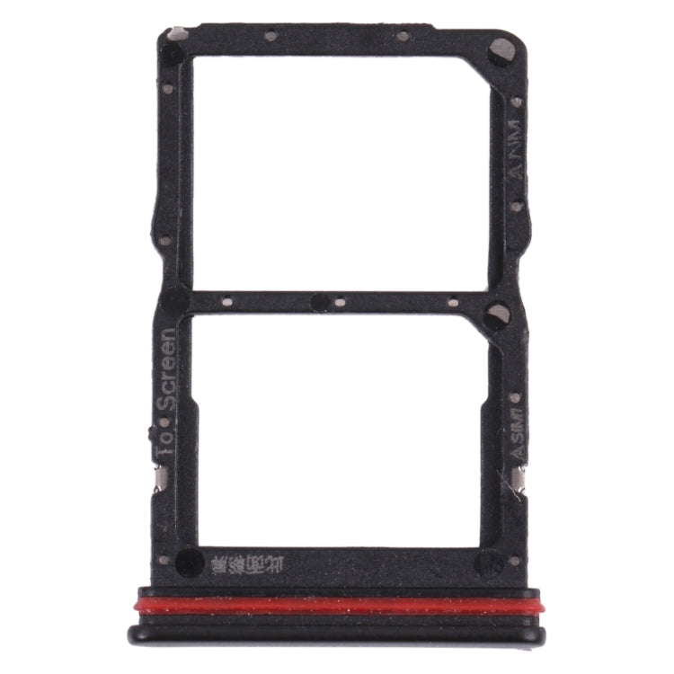 SIM Card Tray + NM Card Tray for Huawei nova 7 SE 5G Youth (Black) by buy2fix