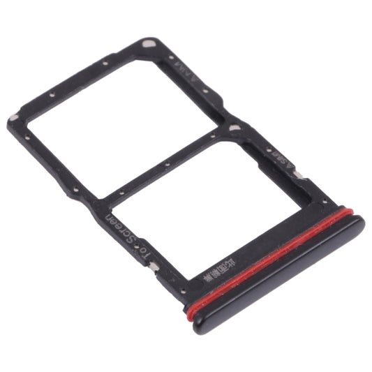 SIM Card Tray + NM Card Tray for Huawei nova 7 SE 5G Youth (Black) - Card Socket by buy2fix | Online Shopping UK | buy2fix
