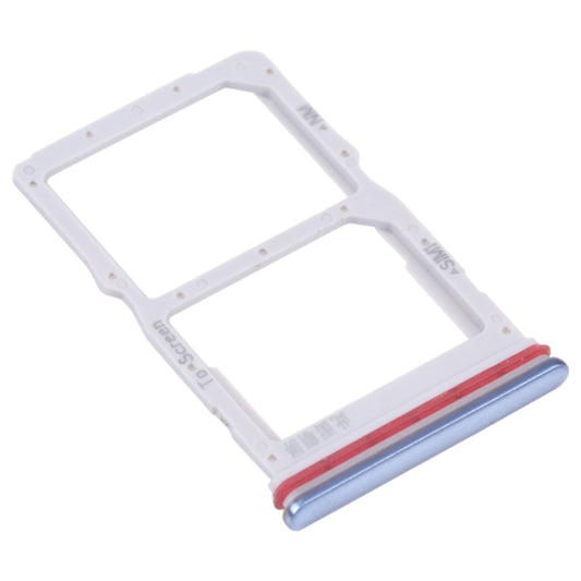 SIM Card Tray + NM Card Tray for Huawei nova 7 SE 5G Youth (Blue) - Card Socket by buy2fix | Online Shopping UK | buy2fix