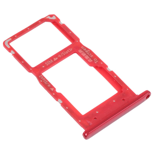 SIM Card Tray + SIM Card Tray / Micro SD Card Tray for Huawei P Smart (2019) (Red) - Card Socket by buy2fix | Online Shopping UK | buy2fix