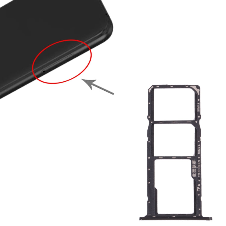 SIM Card Tray + SIM Card Tray + Micro SD Card Tray for Huawei Y5 lite (2018) (Black) - Card Socket by buy2fix | Online Shopping UK | buy2fix