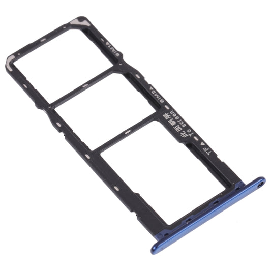 SIM Card Tray + SIM Card Tray + Micro SD Card Tray for Huawei Y6 Prime (2018) (Blue) - Card Socket by buy2fix | Online Shopping UK | buy2fix
