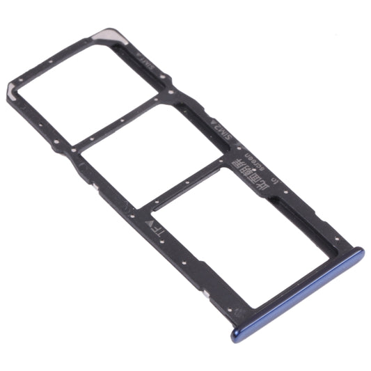 SIM Card Tray + SIM Card Tray + Micro SD Card Tray for Huawei Y7 (2018) (Blue) - Card Socket by buy2fix | Online Shopping UK | buy2fix