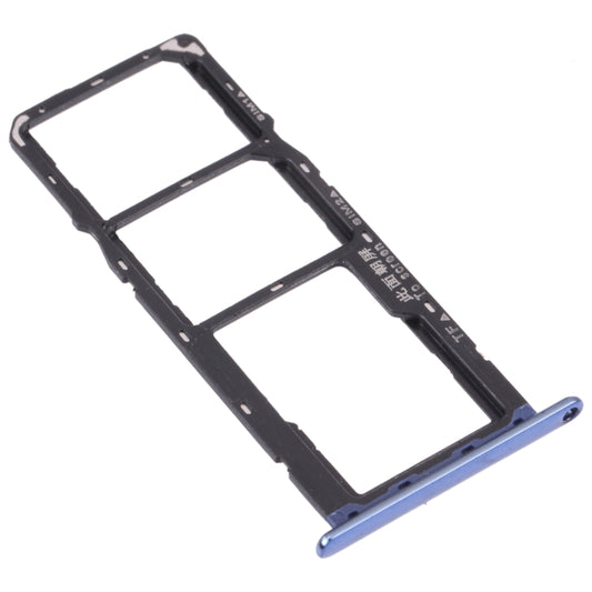SIM Card Tray + SIM Card Tray + Micro SD Card Tray for Huawei Y6 (2018) (Blue) - Card Socket by buy2fix | Online Shopping UK | buy2fix
