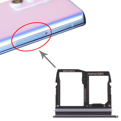 Nano SIM Card Tray + Nano SIM Card Tray / Micro SD Card Tray for LG Wing 5G LMF100N, LM-F100N, LM-F100V, LM-F100 (Black) - For LG by buy2fix | Online Shopping UK | buy2fix