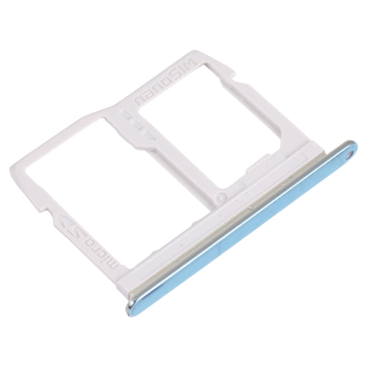 Nano SIM Card Tray + Micro SD Card Tray for LG Stylo 6 / K71 LMQ730HA, LM-Q730HA, LMQ730TM, LM-Q730TM (Blue) - For LG by buy2fix | Online Shopping UK | buy2fix