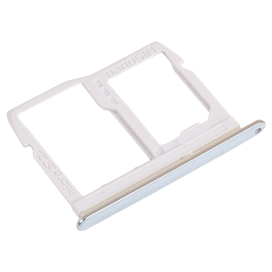 Nano SIM Card Tray + Micro SD Card Tray for LG Stylo 6 / K71 LMQ730HA, LM-Q730HA, LMQ730TM, LM-Q730TM (Silver) - For LG by buy2fix | Online Shopping UK | buy2fix