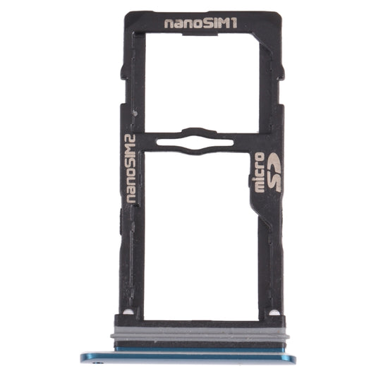 Nano SIM Card Tray + Nano SIM Card Tray / Micro SD Card Tray for LG G8S ThinQ LMG810, LM-G810, LMG810EAW (Blue) - For LG by buy2fix | Online Shopping UK | buy2fix