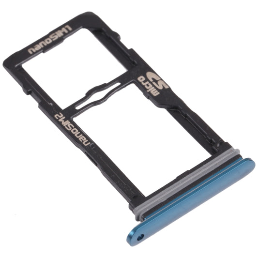 Nano SIM Card Tray + Nano SIM Card Tray / Micro SD Card Tray for LG G8S ThinQ LMG810, LM-G810, LMG810EAW (Blue) - For LG by buy2fix | Online Shopping UK | buy2fix