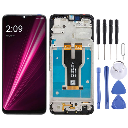 LCD Screen For T-Mobile Revvl 6 Digitizer Full Assembly with Frame(Black) - For T-Mobile by buy2fix | Online Shopping UK | buy2fix