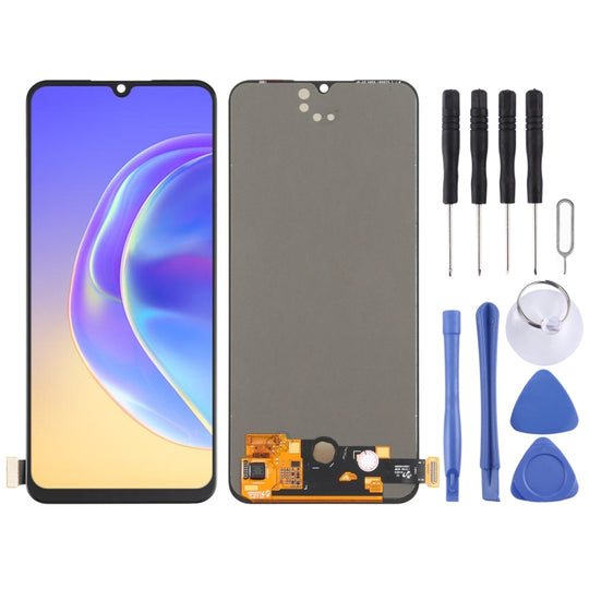 Original AMOLED-Material LCD-Bildschirm und Digitizer-Vollmontage für Vivo V21e 4G / Y73 V2061, V2059