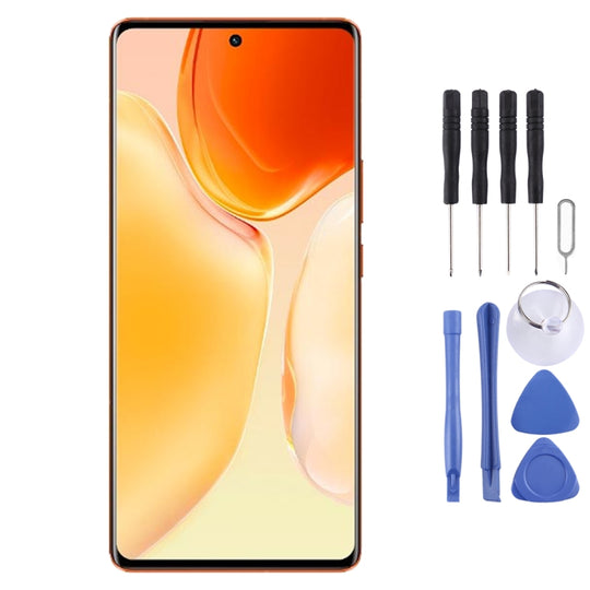 Original Super AMOLED-Material LCD-Bildschirm und Digitizer-Vollmontage für Vivo X70 Pro V2134A, V2105