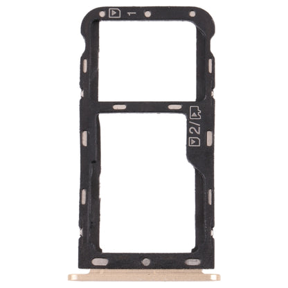 SIM Card Tray + Micro SD Card Tray for ZTE Blade V9 (Gold) - For ZTE by buy2fix | Online Shopping UK | buy2fix