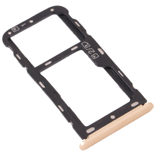 SIM Card Tray + Micro SD Card Tray for ZTE Blade V9 (Gold) - For ZTE by buy2fix | Online Shopping UK | buy2fix