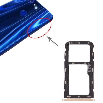 SIM Card Tray + Micro SD Card Tray for ZTE Blade V9 (Gold) - For ZTE by buy2fix | Online Shopping UK | buy2fix