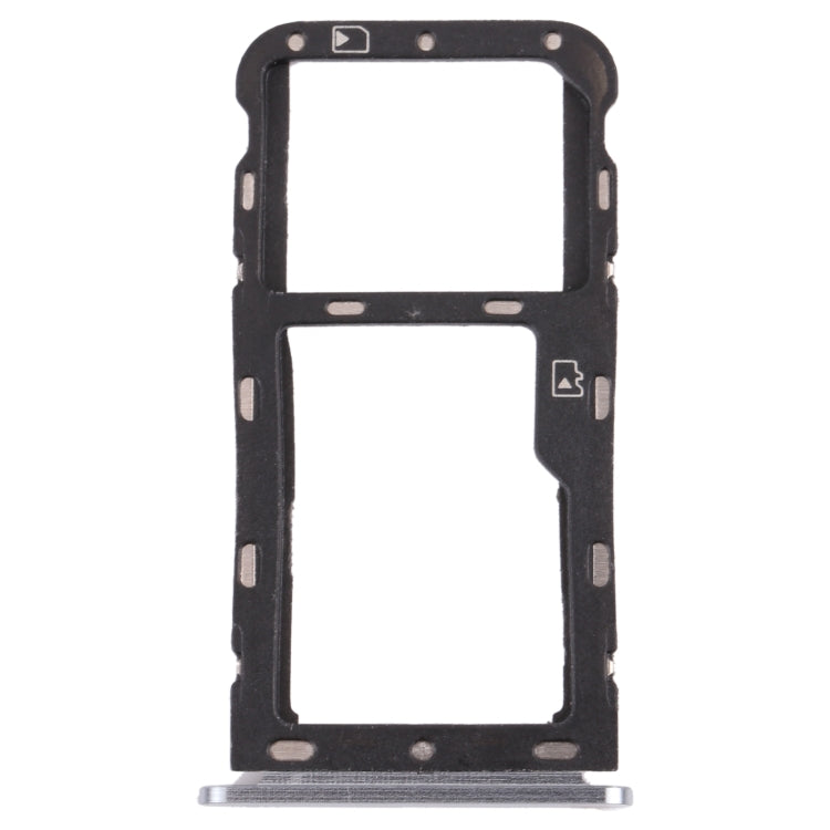 SIM Card Tray + Micro SD Card Tray for ZTE Blade V9 (Silver) - For ZTE by buy2fix | Online Shopping UK | buy2fix