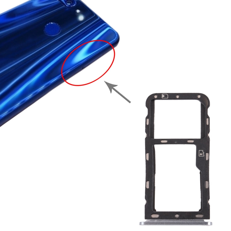 SIM Card Tray + Micro SD Card Tray for ZTE Blade V9 (Silver) - For ZTE by buy2fix | Online Shopping UK | buy2fix