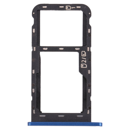 SIM Card Tray + Micro SD Card Tray for ZTE Blade A51 (Blue) - For ZTE by buy2fix | Online Shopping UK | buy2fix