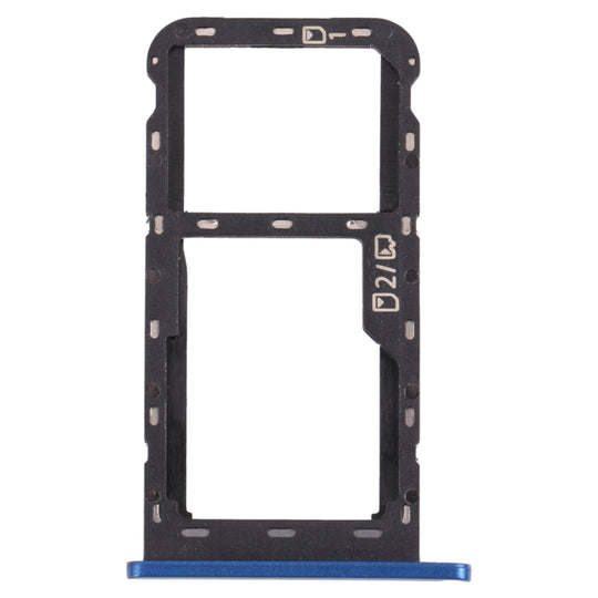 Plateau de carte SIM + plateau de carte Micro SD pour ZTE Blade A51 (bleu)