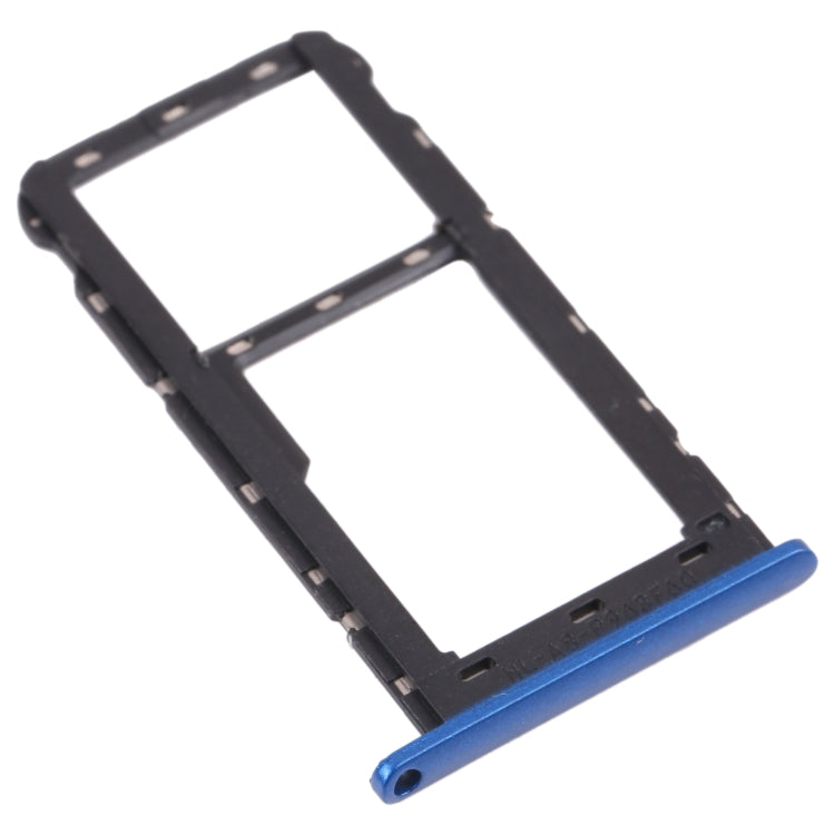 SIM Card Tray + Micro SD Card Tray for ZTE Blade A51 (Blue) - For ZTE by buy2fix | Online Shopping UK | buy2fix