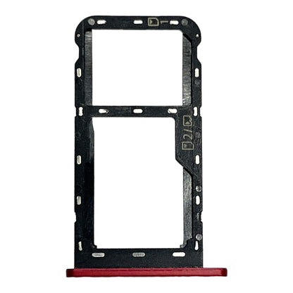 SIM Card Tray + Micro SD Card Tray for ZTE Blade A51 (Red) - For ZTE by buy2fix | Online Shopping UK | buy2fix