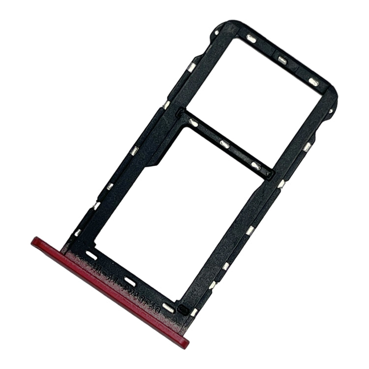 SIM Card Tray + Micro SD Card Tray for ZTE Blade A51 (Red) - For ZTE by buy2fix | Online Shopping UK | buy2fix