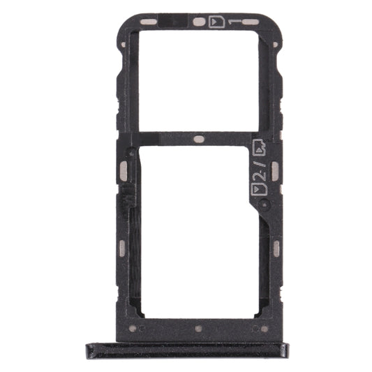SIM Card Tray + SIM Card Tray / Micro SD Card Tray for ZTE Blade V10 Vita (Black) - For ZTE by buy2fix | Online Shopping UK | buy2fix