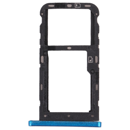Plateau de carte SIM + plateau de carte SIM / plateau de carte Micro SD pour ZTE Blade V10 Vita (bleu)