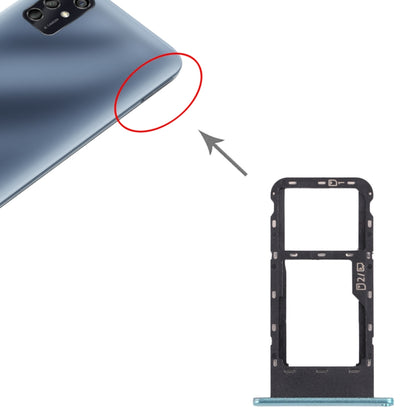 SIM Card Tray + Micro SD Card Tray for ZTE Blade V2020 Smart (Frosted green) - For ZTE by buy2fix | Online Shopping UK | buy2fix