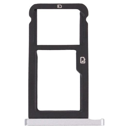 SIM Card Tray + Micro SD Card Tray for ZTE Blade Zmax Pro / Z981 (Silver) - For ZTE by buy2fix | Online Shopping UK | buy2fix