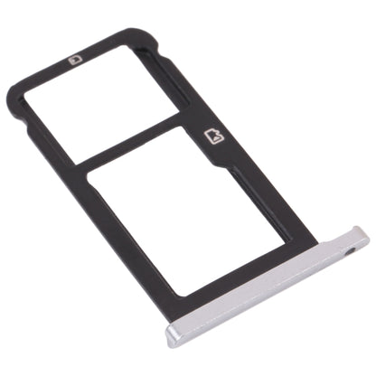 SIM Card Tray + Micro SD Card Tray for ZTE Blade Zmax Pro / Z981 (Silver) - For ZTE by buy2fix | Online Shopping UK | buy2fix