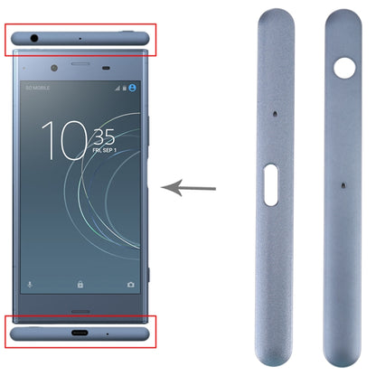 1 Pair Upper and Lower Part Sidebar For Sony Xperia XZ1(Blue) - Frame Bezel Plate by buy2fix | Online Shopping UK | buy2fix