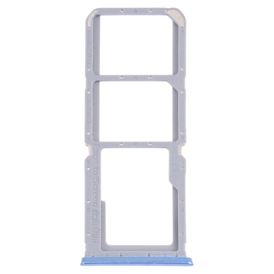 For OPPO A54S CPH2273  SIM Card Tray + SIM Card Tray + Micro SD Card Tray (Blue) - Card Tray by buy2fix | Online Shopping UK | buy2fix
