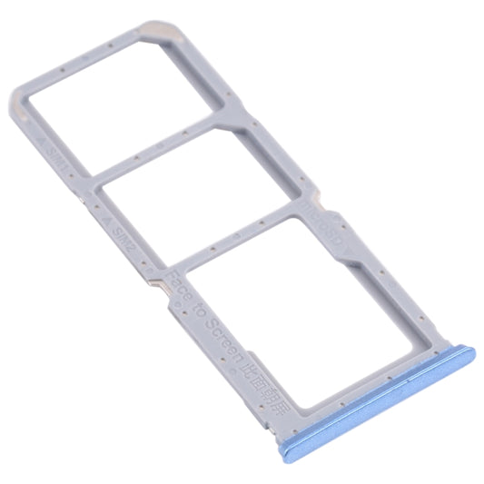 For OPPO A54S CPH2273  SIM Card Tray + SIM Card Tray + Micro SD Card Tray (Blue) - Card Tray by buy2fix | Online Shopping UK | buy2fix