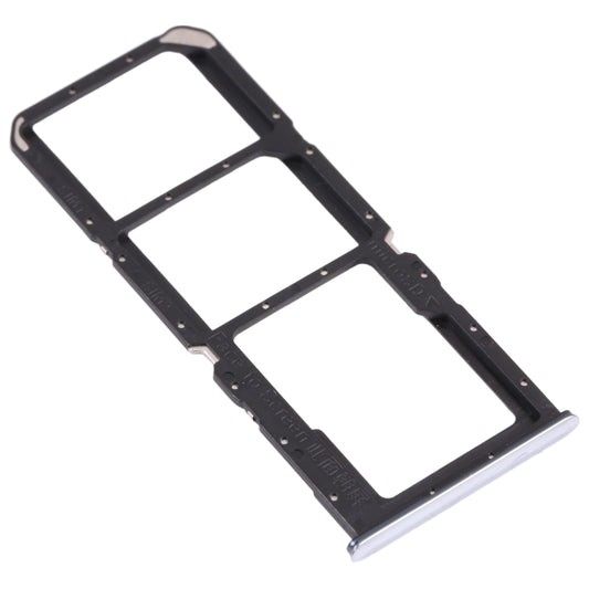 For OPPO A74 5G CPH2197 CPH2263  SIM Card Tray + SIM Card Tray + Micro SD Card Tray (Silver) - Card Tray by buy2fix | Online Shopping UK | buy2fix