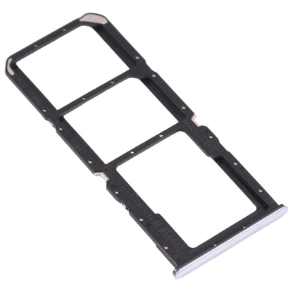 For OPPO A74 4G / F19 / F19s CPH2219  SIM Card Tray + SIM Card Tray + Micro SD Card Tray(Silver) - Card Tray by buy2fix | Online Shopping UK | buy2fix