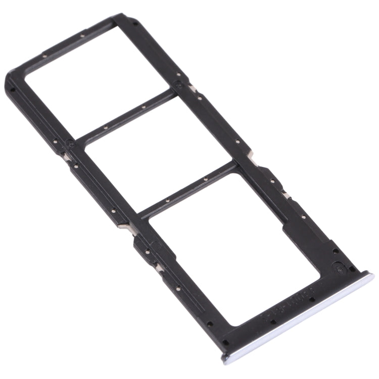 For OPPO A74 4G / F19 / F19s CPH2219  SIM Card Tray + SIM Card Tray + Micro SD Card Tray(Silver) - Card Tray by buy2fix | Online Shopping UK | buy2fix