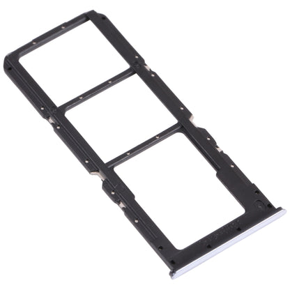 For OPPO A74 4G / F19 / F19s CPH2219  SIM Card Tray + SIM Card Tray + Micro SD Card Tray(Silver) - Card Tray by buy2fix | Online Shopping UK | buy2fix
